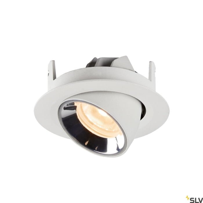 NUMINOS GIMBLE XS, Deckeneinbauleuchte weiß / chrom 2700K 40° 3
