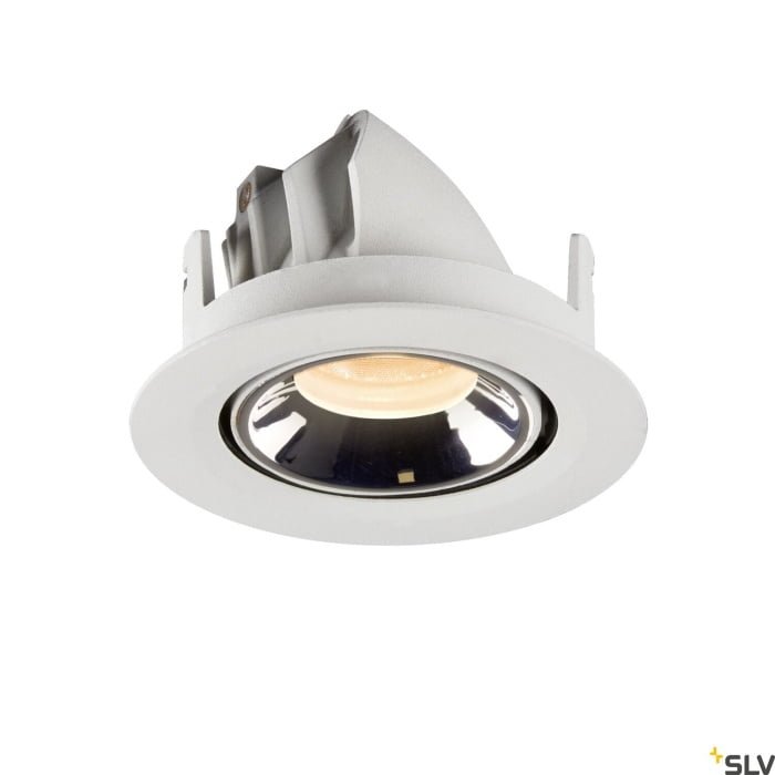 NUMINOS GIMBLE XS, Deckeneinbauleuchte weiß / chrom 2700K 40° 2