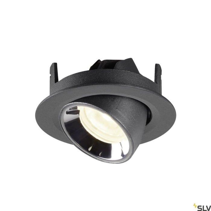 NUMINOS GIMBLE XS, Deckeneinbauleuchte schwarz / chrom 4000K 40° 3