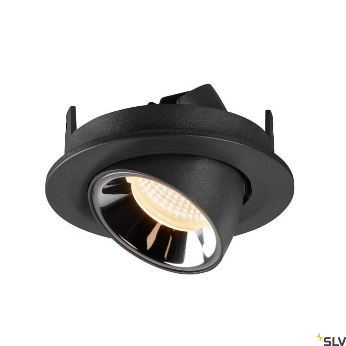 NUMINOS GIMBLE S, Deckeneinbauleuchte schwarz / chrom 2700K 40° 3