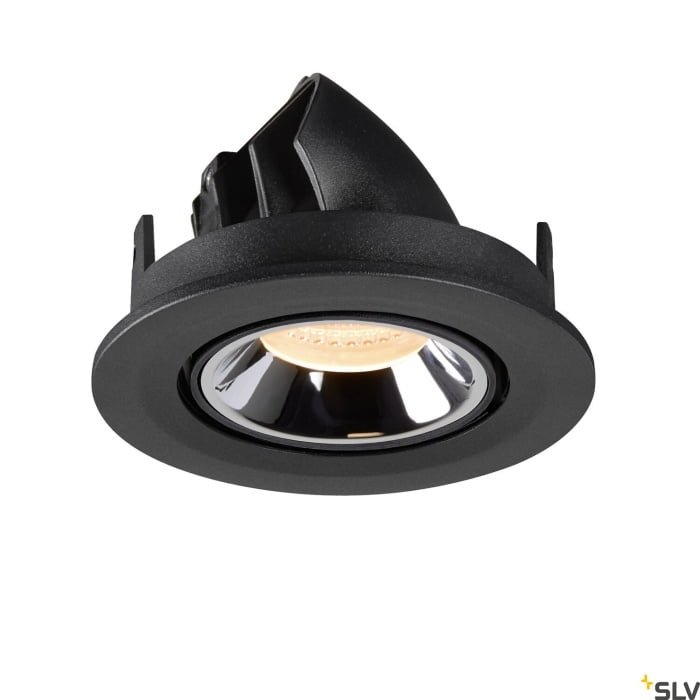 NUMINOS GIMBLE S, Deckeneinbauleuchte schwarz / chrom 2700K 40° 2