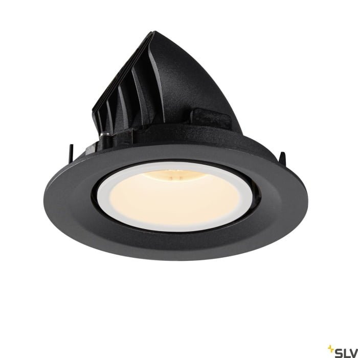NUMINOS GIMBLE M, Deckeneinbauleuchte schwarz / weiß 2700K 40° 2