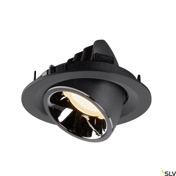 NUMINOS GIMBLE M, Deckeneinbauleuchte schwarz / chrom 2700K 40° 3