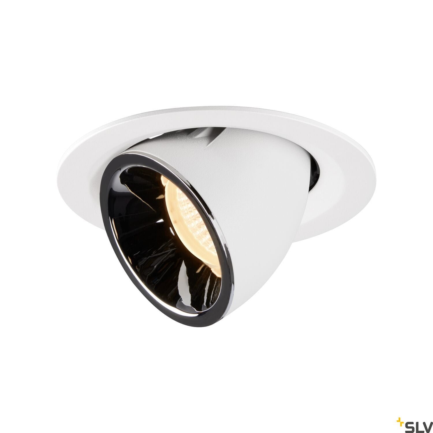 NUMINOS GIMBLE M, Deckeneinbauleuchte weiß / chrom 2700K 40°