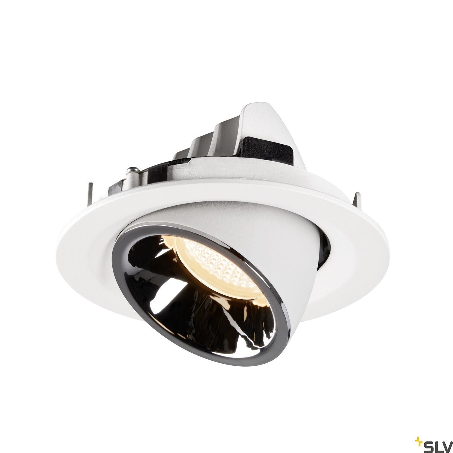 NUMINOS GIMBLE M, Deckeneinbauleuchte weiß / chrom 2700K 40° 3