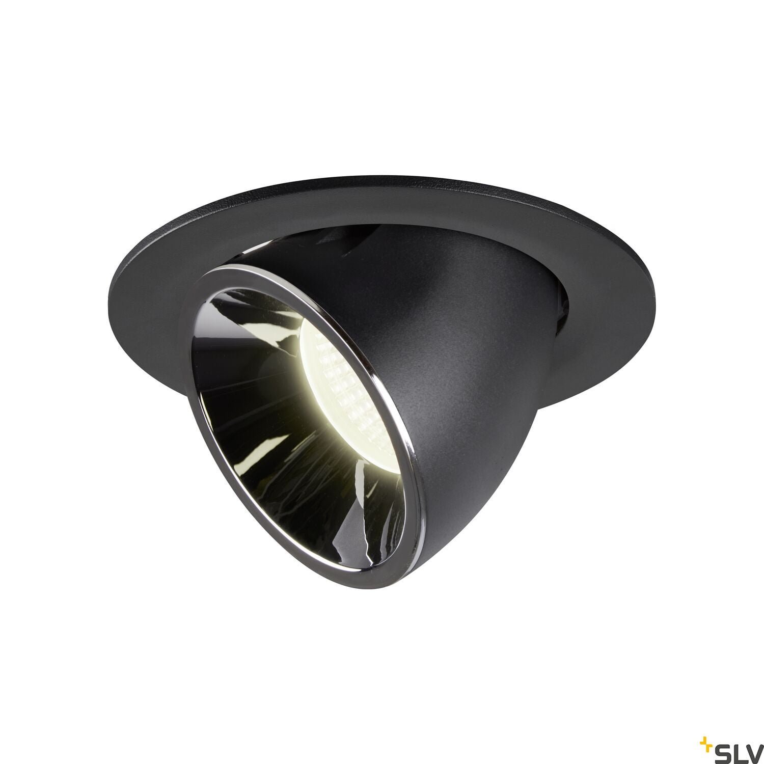 NUMINOS GIMBLE L, Deckeneinbauleuchte schwarz / chrom 4000K 40°