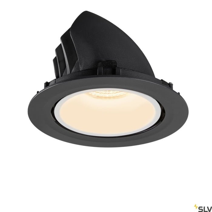 NUMINOS GIMBLE XL, Deckeneinbauleuchte schwarz / weiß 2700K 40° 2