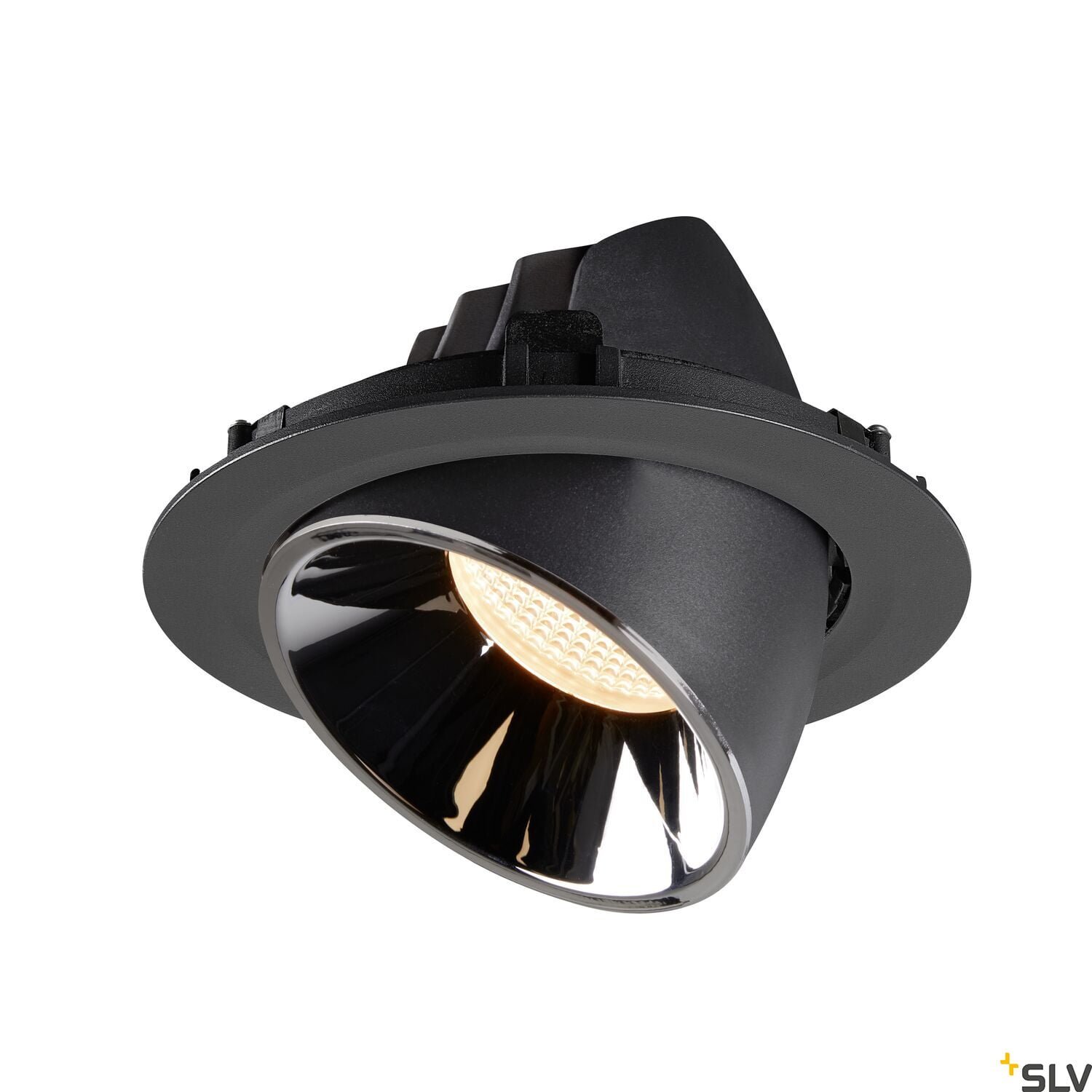 NUMINOS GIMBLE XL, Deckeneinbauleuchte schwarz / chrom 2700K 40° 3