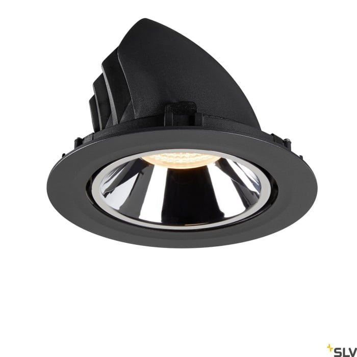 NUMINOS GIMBLE XL, Deckeneinbauleuchte schwarz / chrom 2700K 40° 2