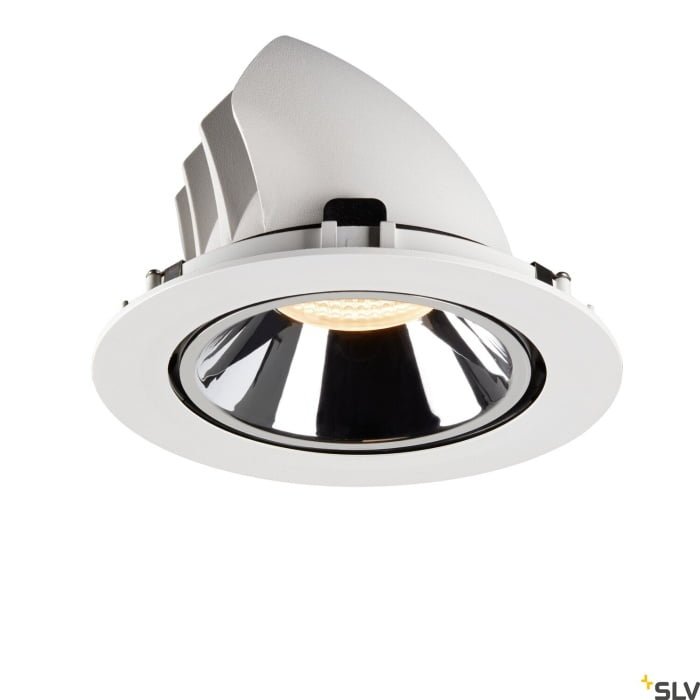 NUMINOS GIMBLE XL, Deckeneinbauleuchte weiß / chrom 2700K 40° 2