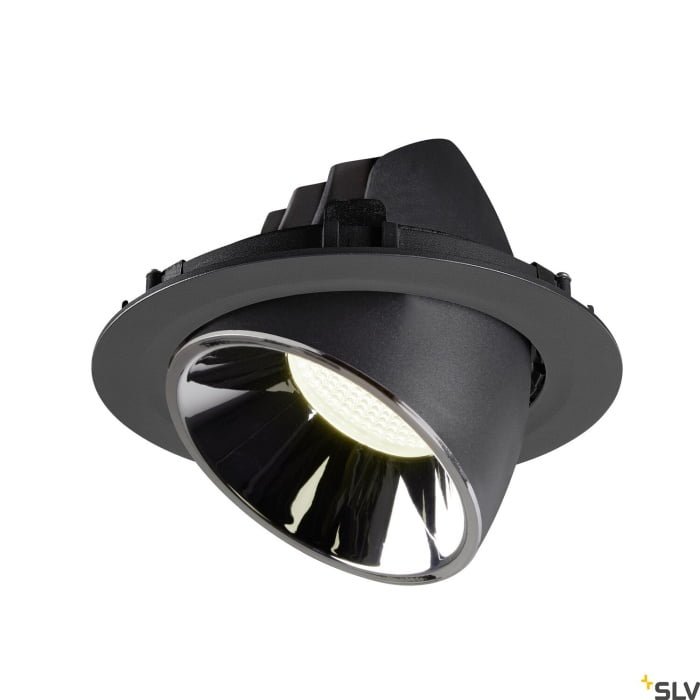 NUMINOS GIMBLE XL, Deckeneinbauleuchte schwarz / chrom 4000K 40° 3