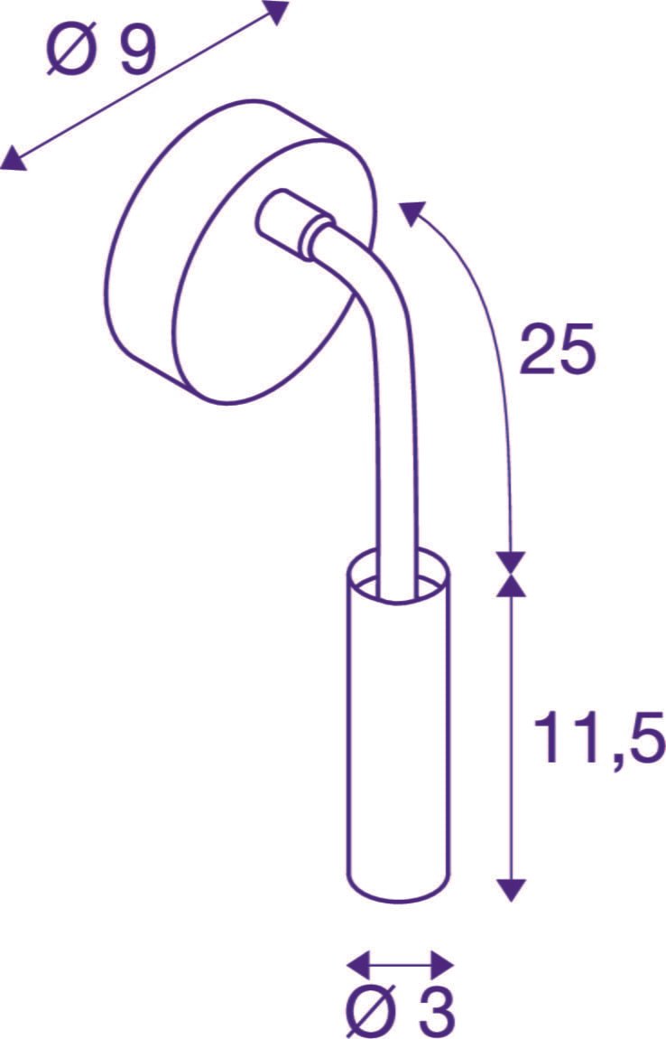 KARPO GOOSE, Wandaufbauleuchte schwarz 5,8W 3000K 40° 7