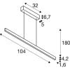 ONE LINEAR 100, Pendelleuchte weiß 24W 2700/3000K 8