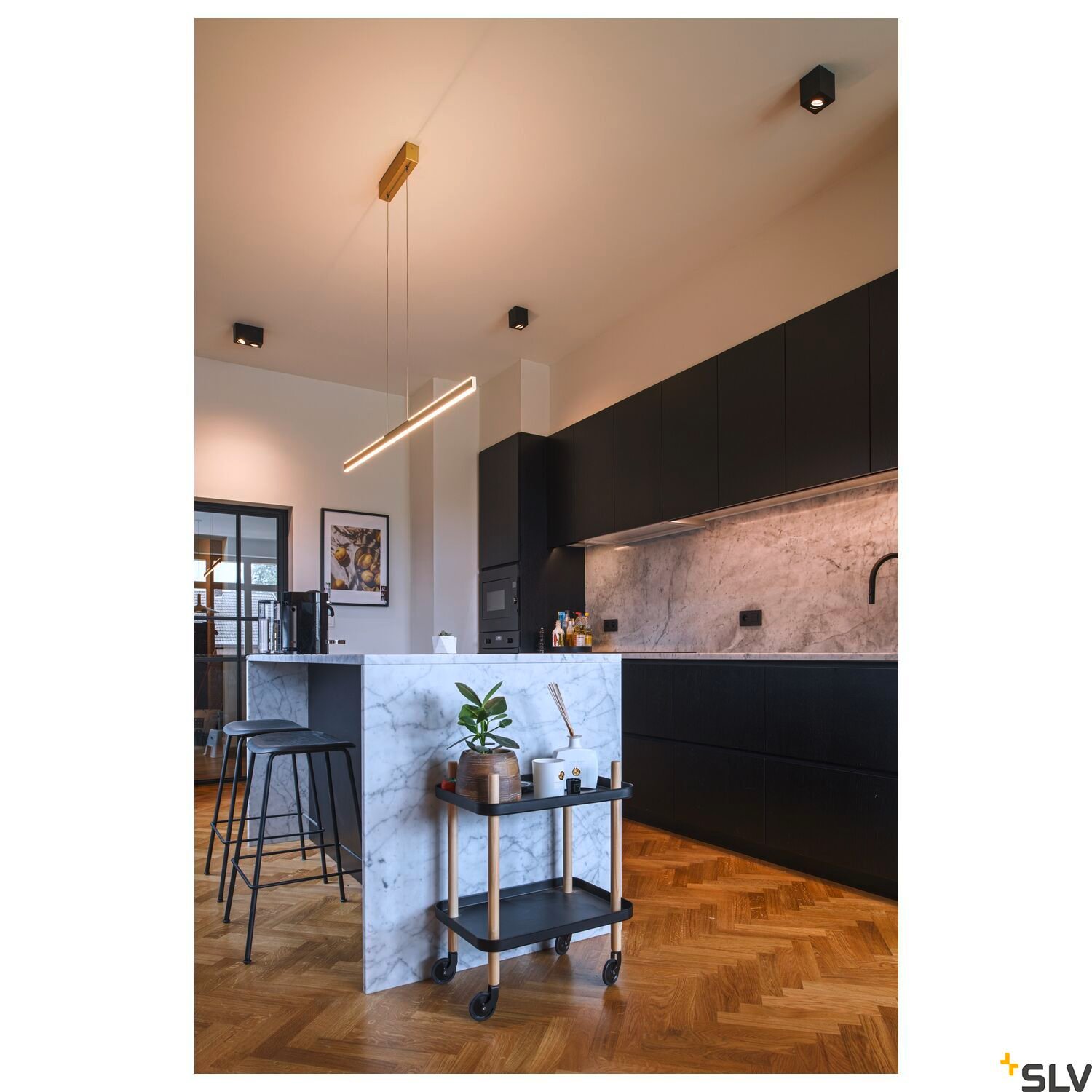 ONE LINEAR 100, Pendelleuchte messing 24W 2700/3000K 6