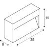 CONCRETO M, WL Wandaufbauleuchte grau, 8.5W, 350lm, 3000K 8