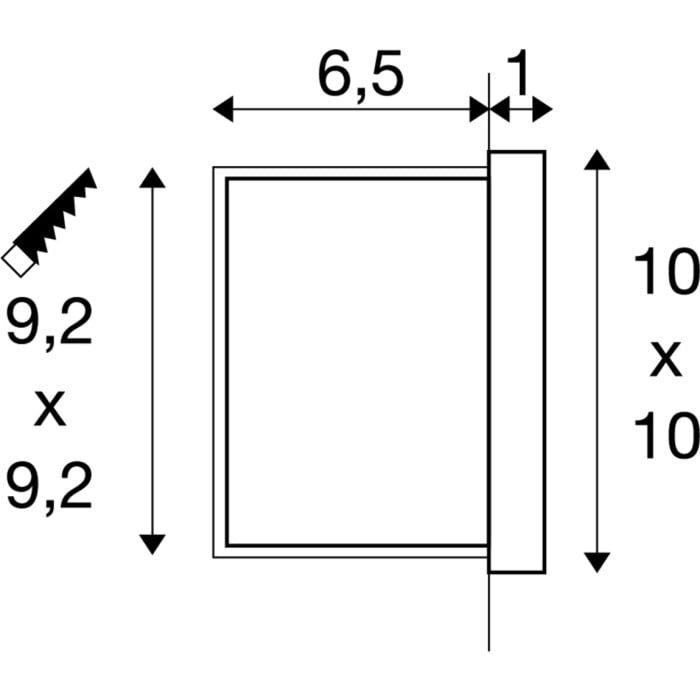 CONCRETO EL, Wandeinbauleuchte grau, 3.2W, 15lm, 3000K 5