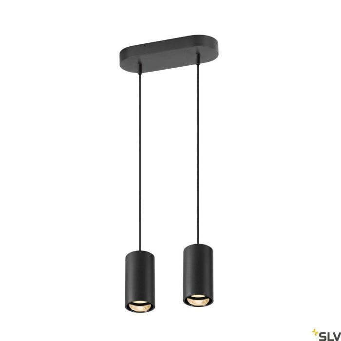 ASTO TUBE, Pendelleuchte, GU10, Pendellänge 250 cm, max. 2x10W, schwarz 2