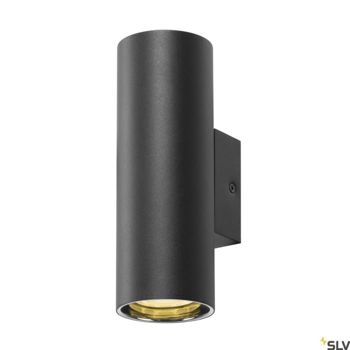ASTO TUBE max. 2x10W, Wandaufbauleuchte, zylindrisch, schwarz 3