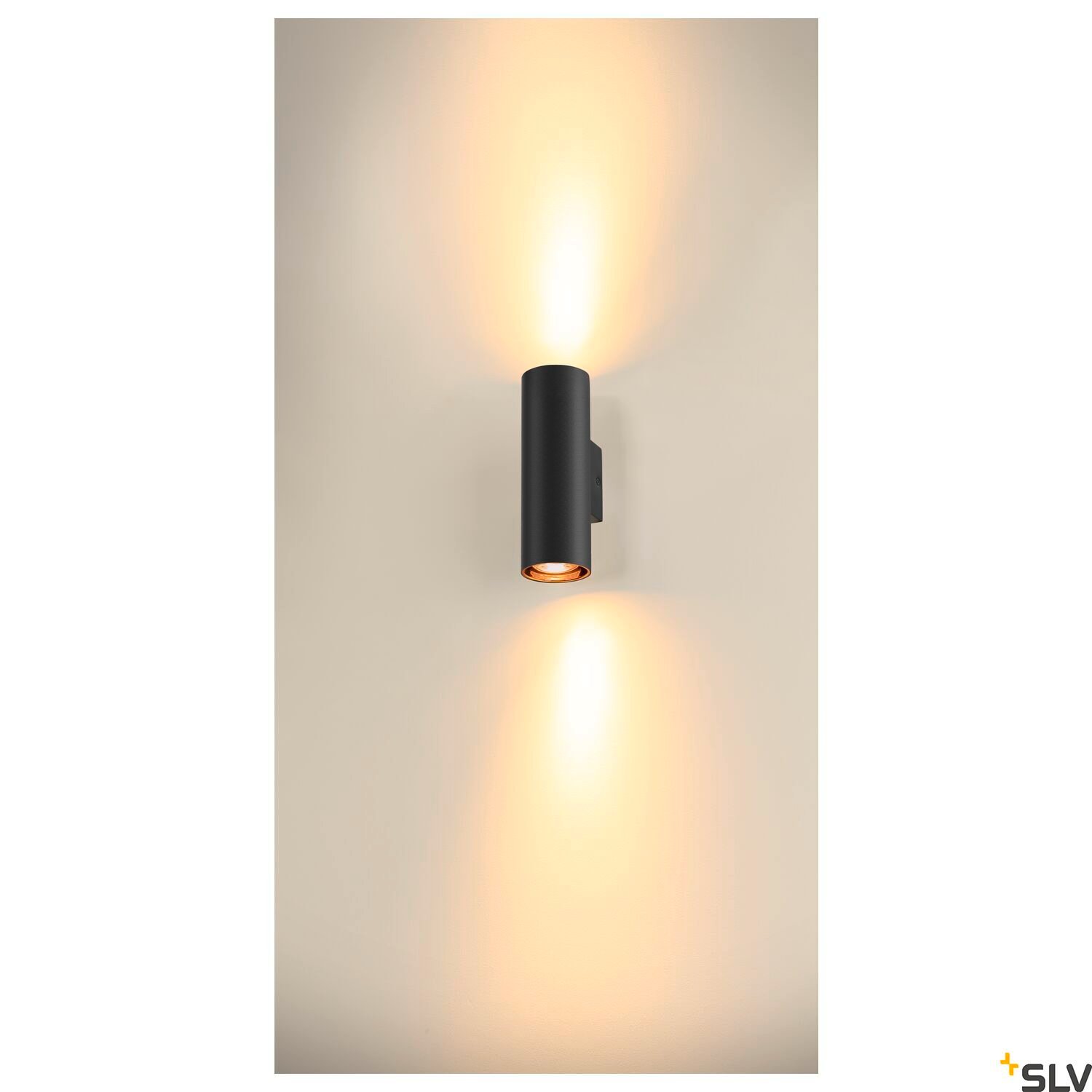 ASTO TUBE max. 2x10W, Wandaufbauleuchte, zylindrisch, schwarz 6