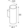 ASTO TUBE max. 2x10W, Wandaufbauleuchte, zylindrisch, schwarz 14