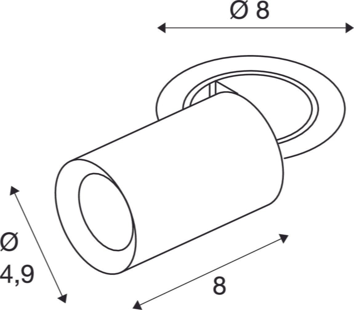 NUMINOS® PROJECTOR XS, Deckeneinbauleuchte, 2700 K, 40°, zylindrisch, weiß / weiß 5