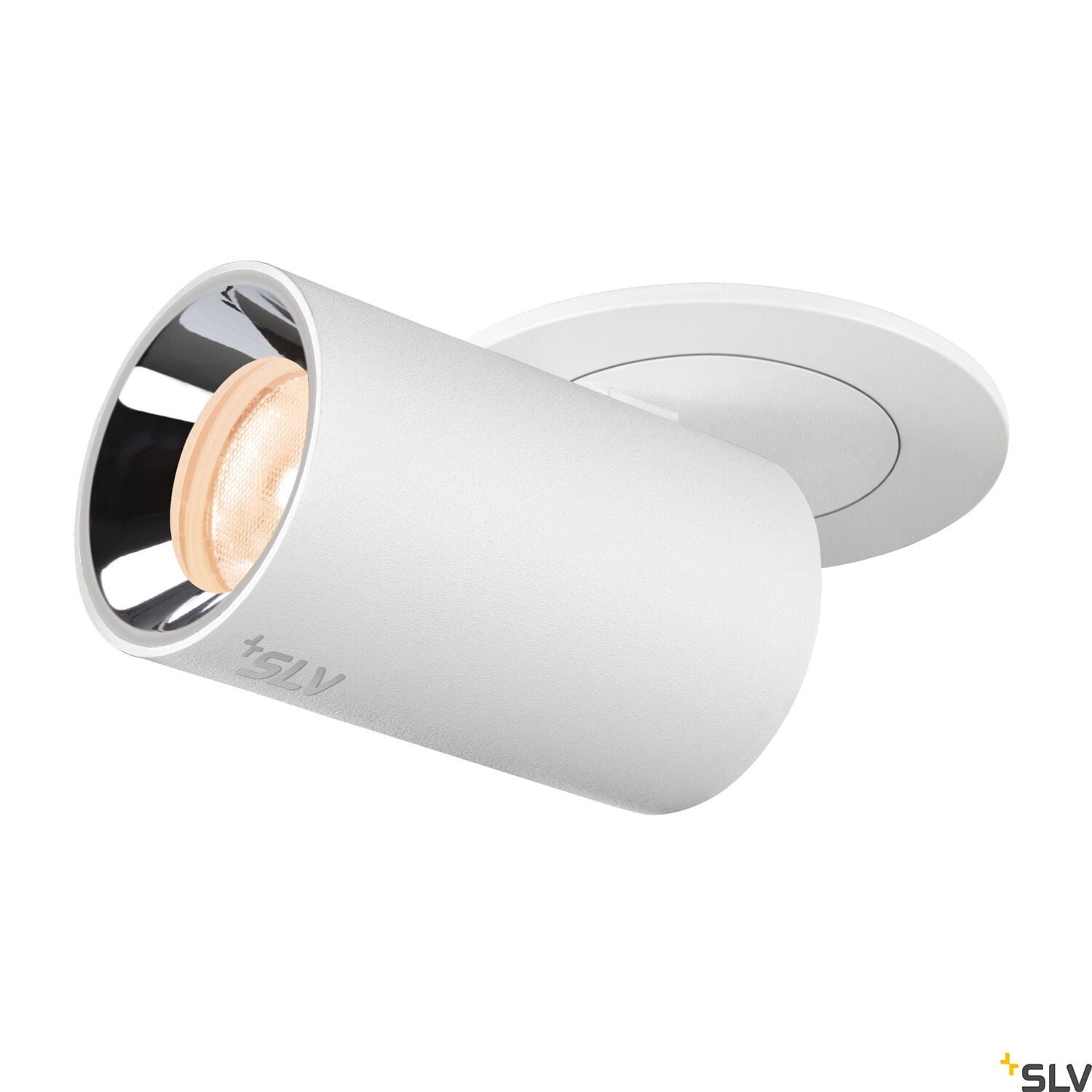 NUMINOS® PROJECTOR XS, Deckeneinbauleuchte, 2700 K, 40°, zylindrisch, weiß / chrom 2