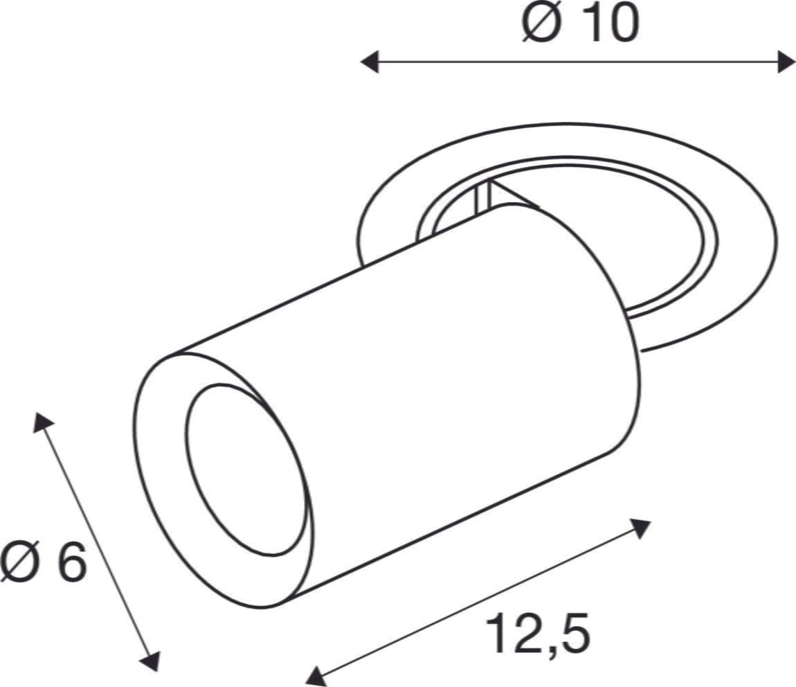 NUMINOS® PROJECTOR S, Deckeneinbauleuchte, 2700 K, 40°, zylindrisch, weiß / weiß 4
