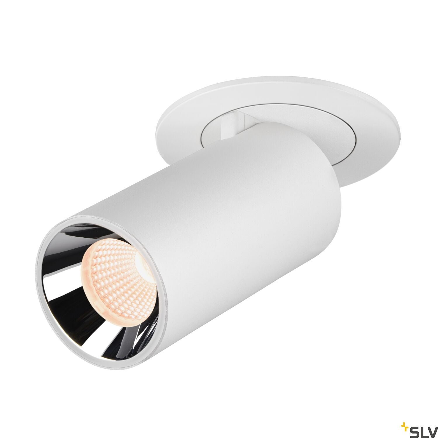NUMINOS® PROJECTOR S, Deckeneinbauleuchte, 2700 K, 40°, zylindrisch, weiß / chrom