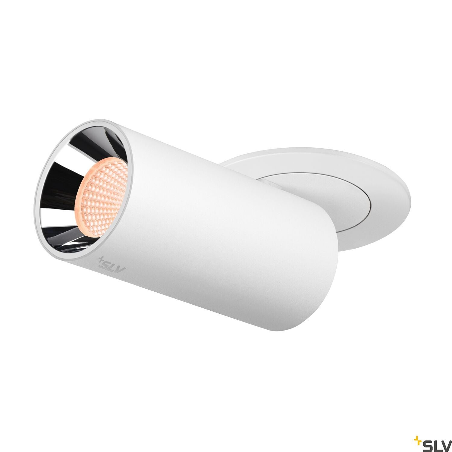 NUMINOS® PROJECTOR S, Deckeneinbauleuchte, 2700 K, 40°, zylindrisch, weiß / chrom 2
