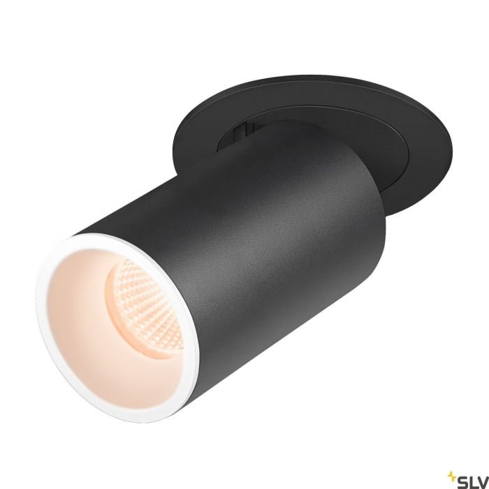 NUMINOS® PROJECTOR M, Deckeneinbauleuchte, 2700 K, 40°, zylindrisch, schwarz / weiß