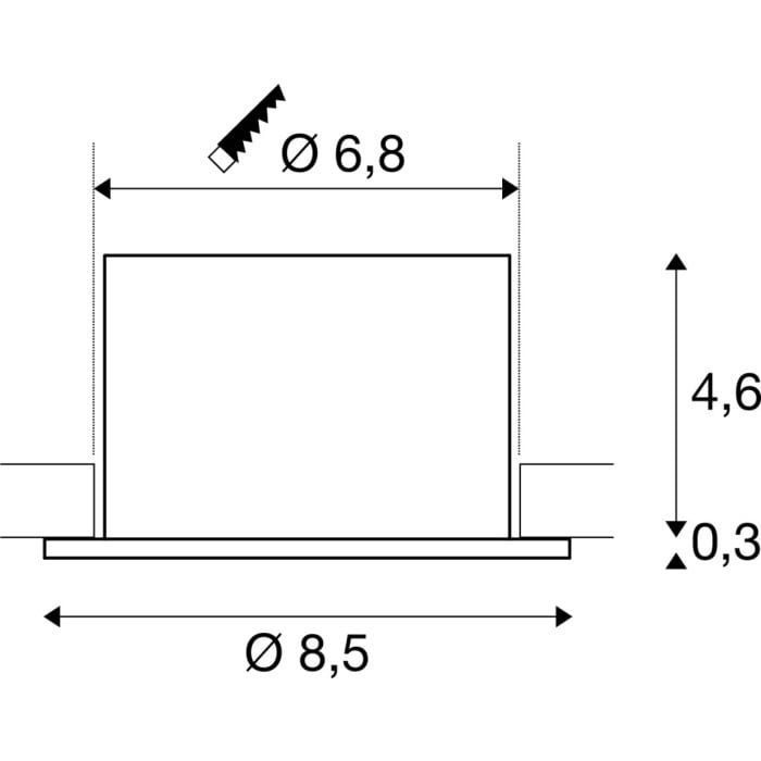 UNIVERSAL DOWNLIGHT PHASE Einbauleuchte, IP65, 5/8W, 2700/3000/4000/6500K, 38°, ohne Abdeckung 7