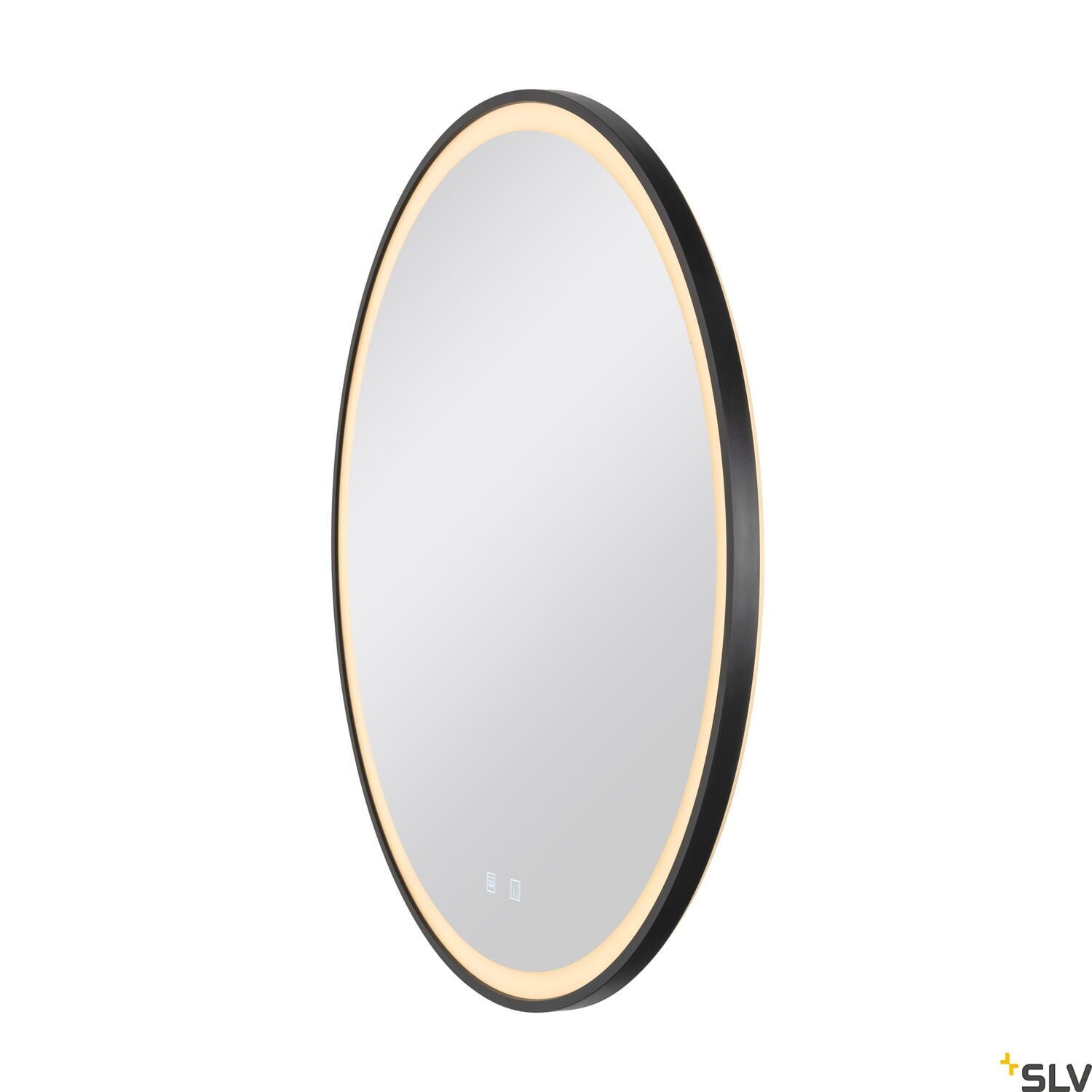 TRUKKO 80, Spiegel Ø 80 cm, chrom, schwarzer rand