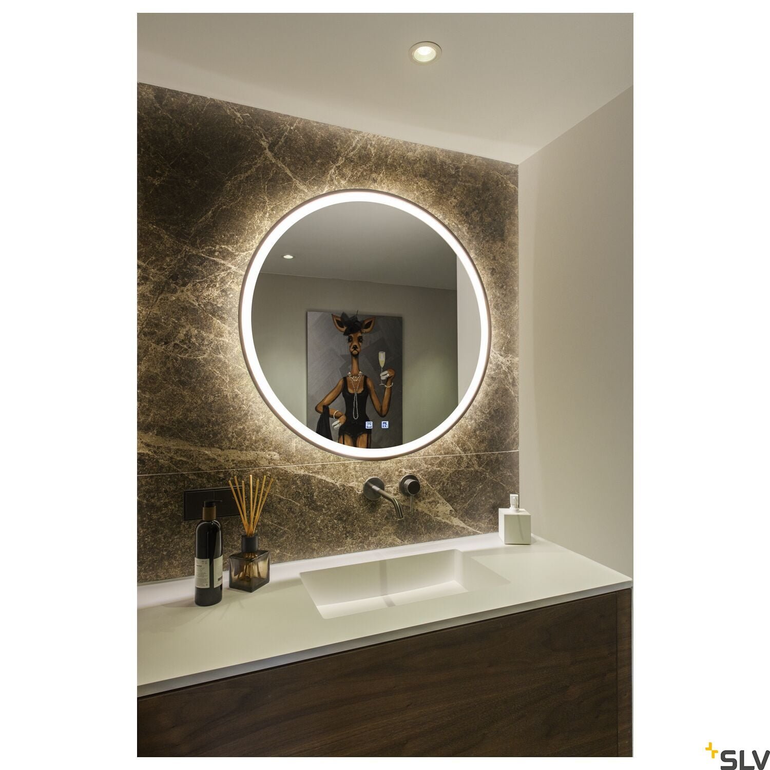 TRUKKO 80, Spiegel Ø 80 cm, chrom, schwarzer rand 4