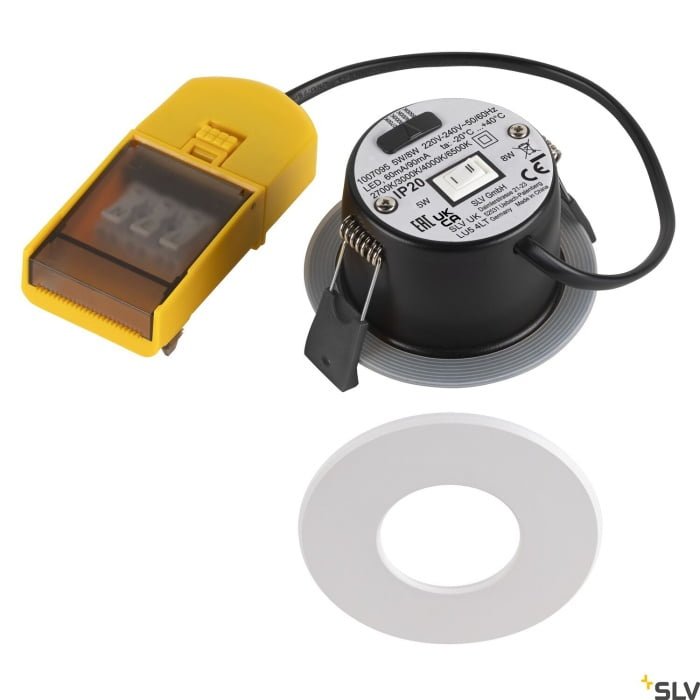 Set bestehend aus 12x 1007095 UNIVERSAL DOWNLIGHT PHASE IP65 38° und 1007097 UNIVERSAL DOWNLIGHT cover IP65 weiß 2