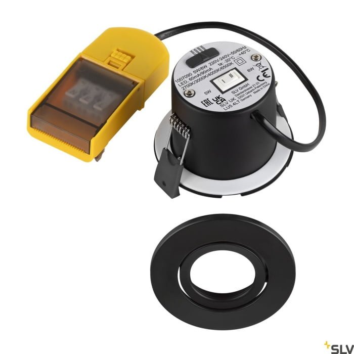 Set bestehend aus 12x 1007090 UNIVERSAL DOWNLIGHT MOVE PHASE IP20 38° und 1007091 UNIVERSAL DOWNLIGHT cover IP20 schwarz R 2