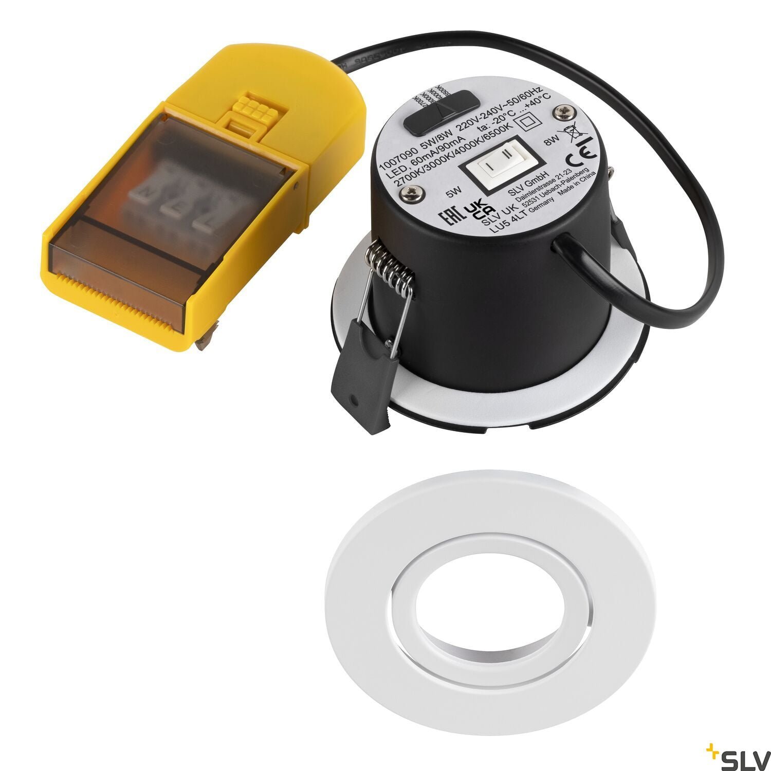 Set bestehend aus 12x 1007090 UNIVERSAL DOWNLIGHT MOVE PHASE IP20 38° und 1007092 UNIVERSAL DOWNLIGHT cover IP20 weiß 2