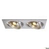 NEW TRIA, Einbauleuchte, zweiflammig, QPAR111, rechteckig, aluminium gebürstet, max. 150W, inkl. Clipfedern 5