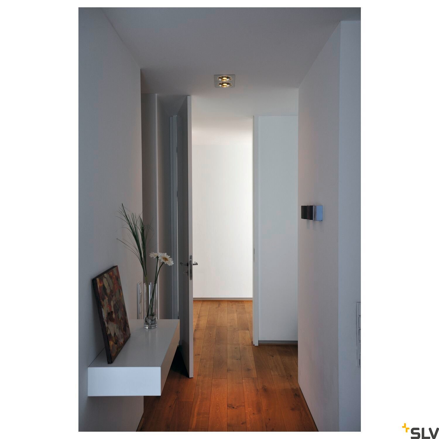 NEW TRIA, Einbauleuchte, zweiflammig, QPAR111, rechteckig, aluminium gebürstet, max. 150W, inkl. Clipfedern 3