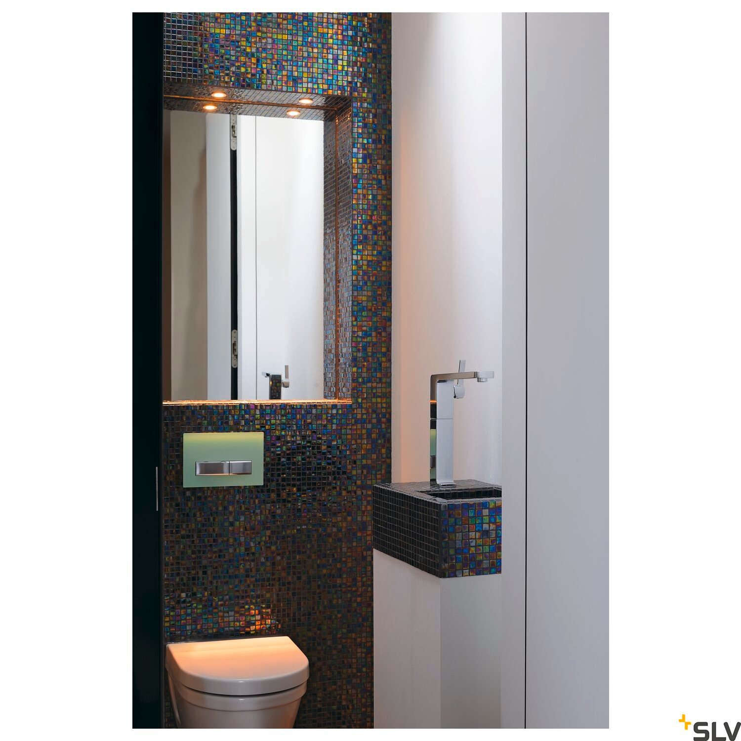 DL 126, Einbauleuchte, LED SMD, 3000K, rund, chrom, max. 3W, inkl. Blattfedern 3