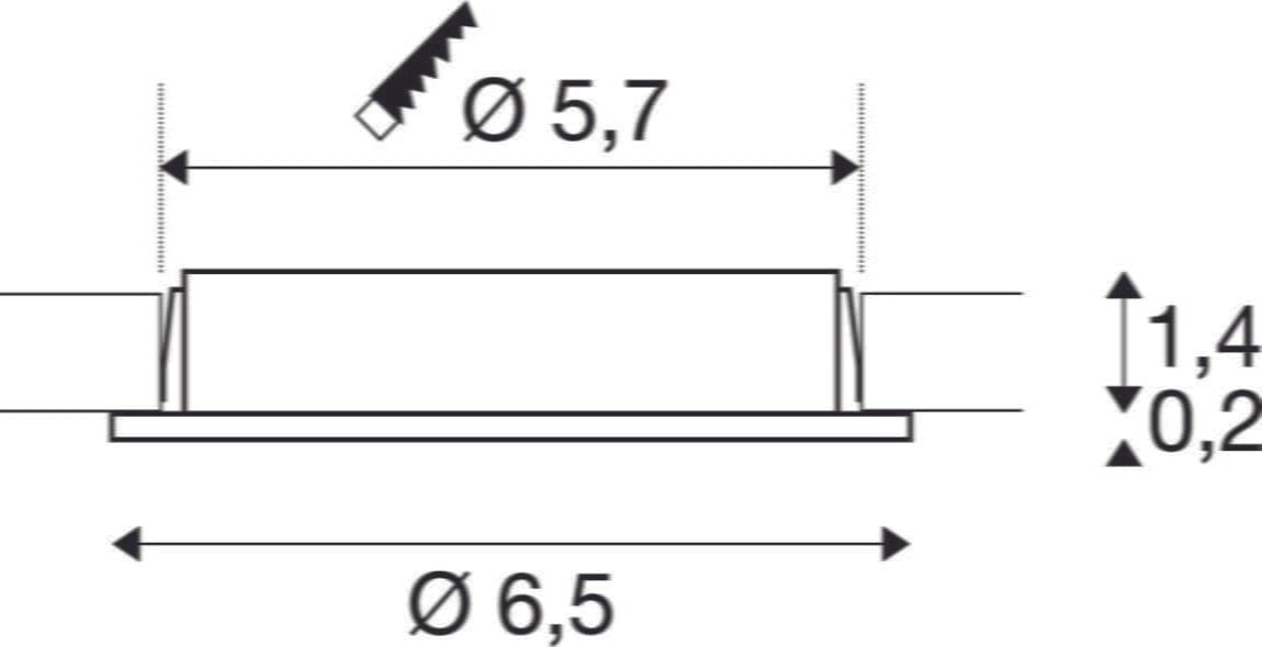 DL 126, Einbauleuchte, LED SMD, 3000K, rund, chrom, max. 3W, inkl. Blattfedern 6