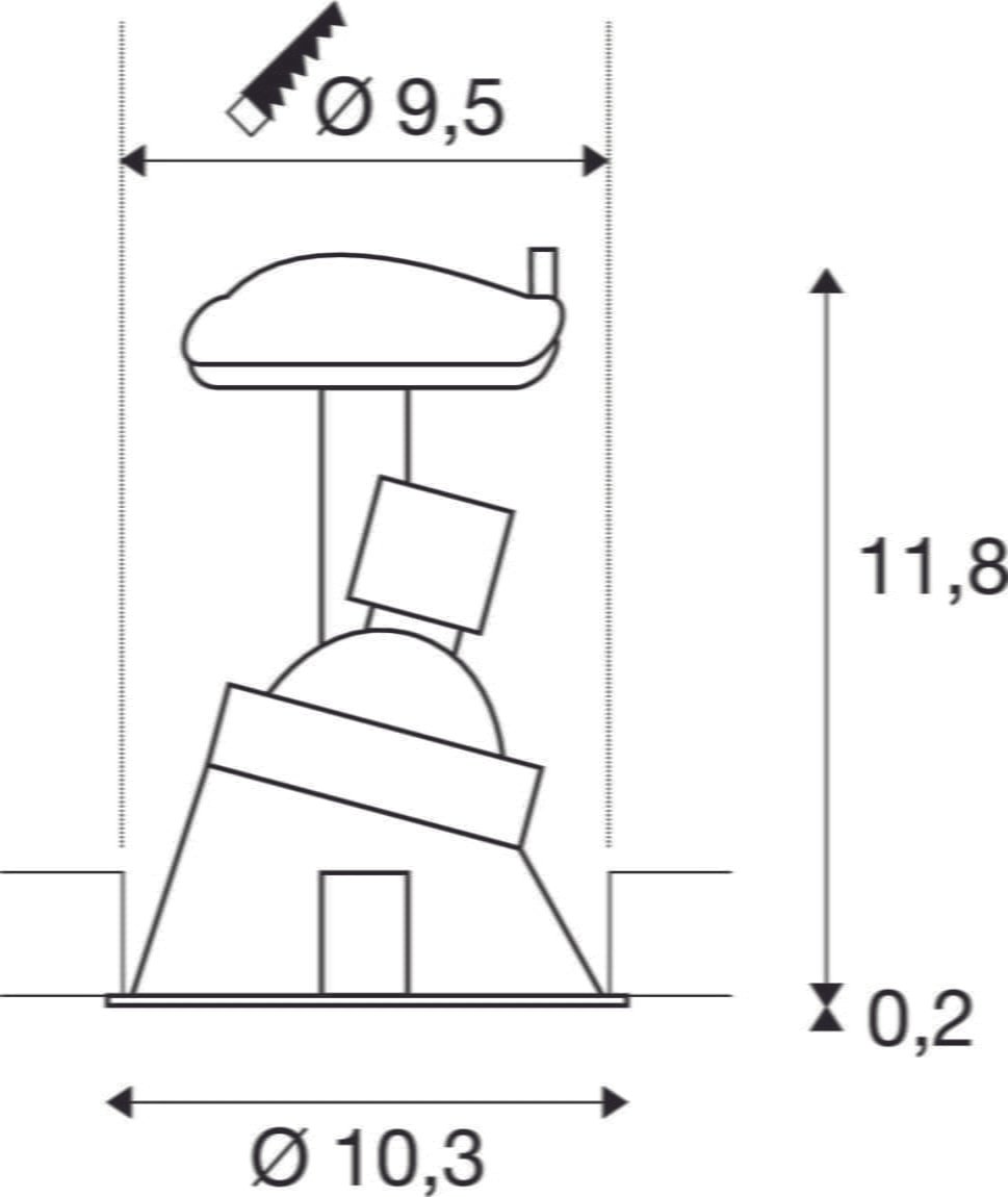 HORN, Einbauleuchte, QPAR51, rund, weiß matt, max. 50W, inkl. Clipfedern max. 50W 4