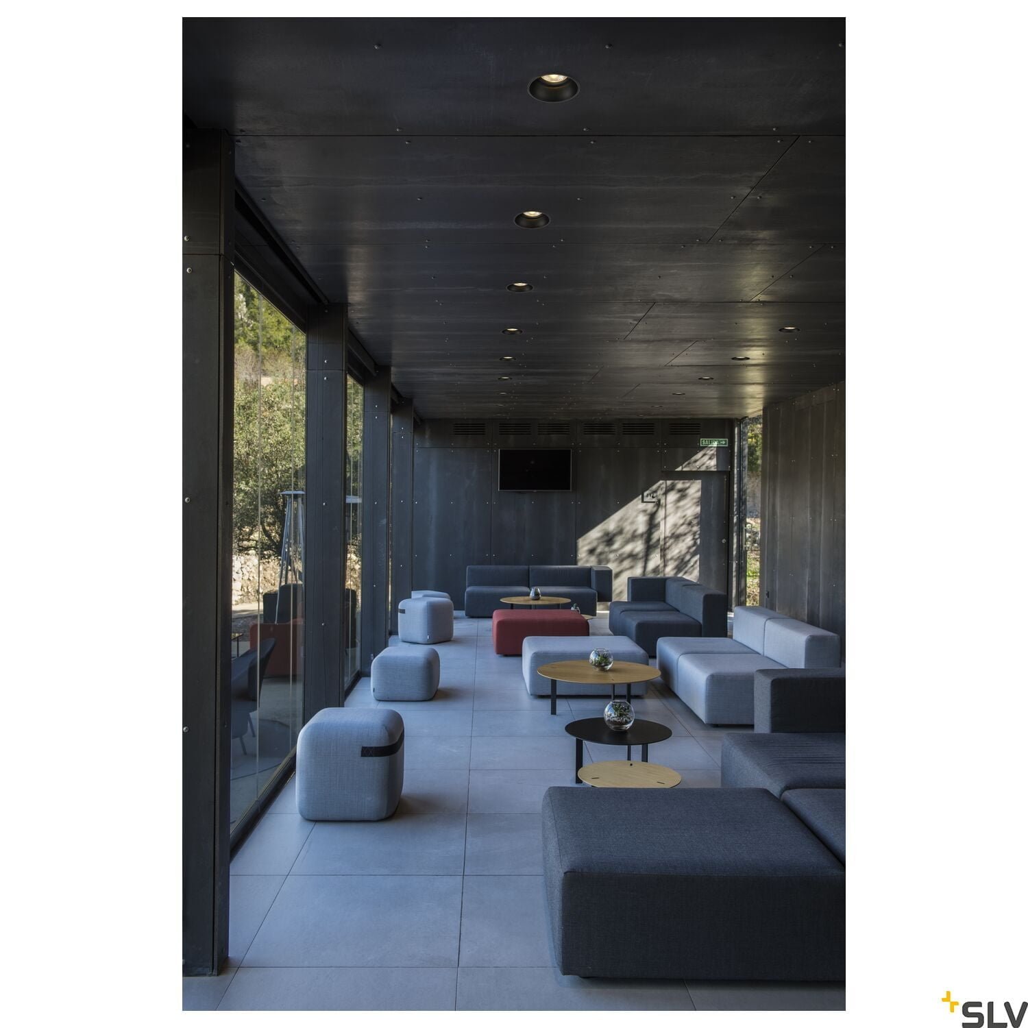 HORN-T, Einbauleuchte, QPAR111, rund, schwarz, 75 W max. 3