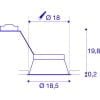 HORN-T, Einbauleuchte, QPAR111, rund, schwarz, 75 W max. 12