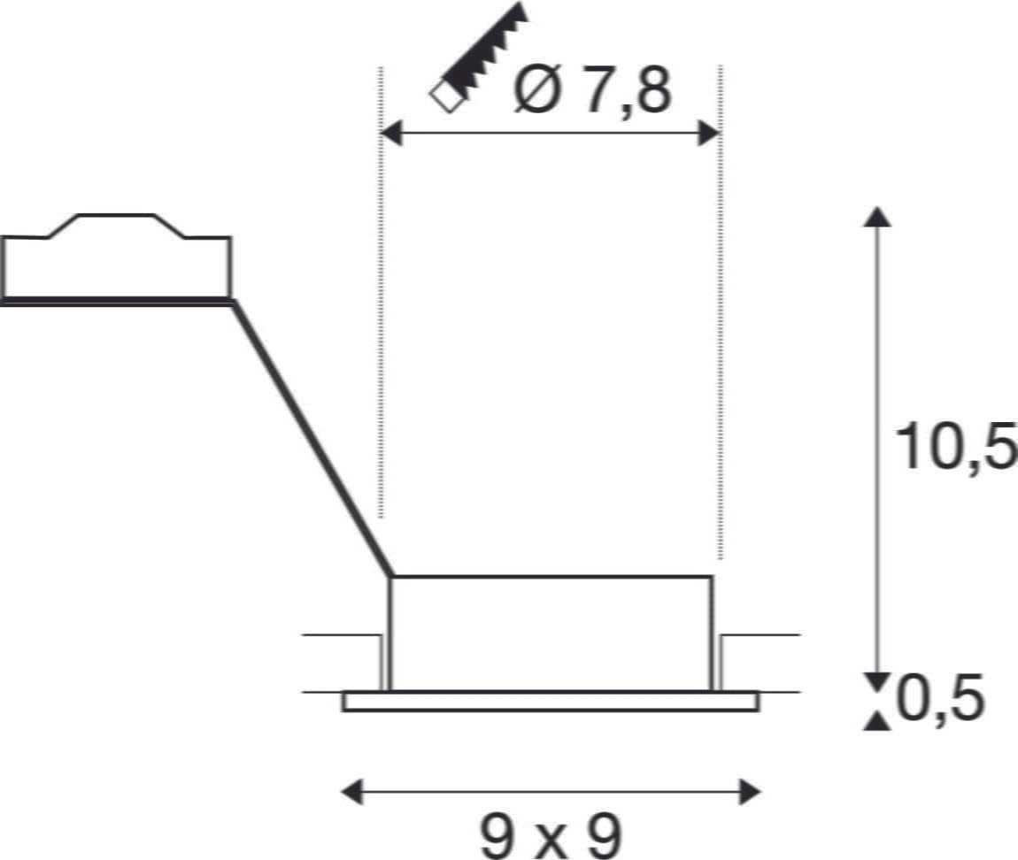 NEW TRIA 78, Einbauleuchte, einflammig, QPAR51, eckig, weiß, max. 50W, inkl. Clipfedern 50W 6 NEW TRIA 78, Einbauleuchte, einflammig, QPAR51, eckig, weiß, max. 50W, inkl. Clipfedern 50W 6
