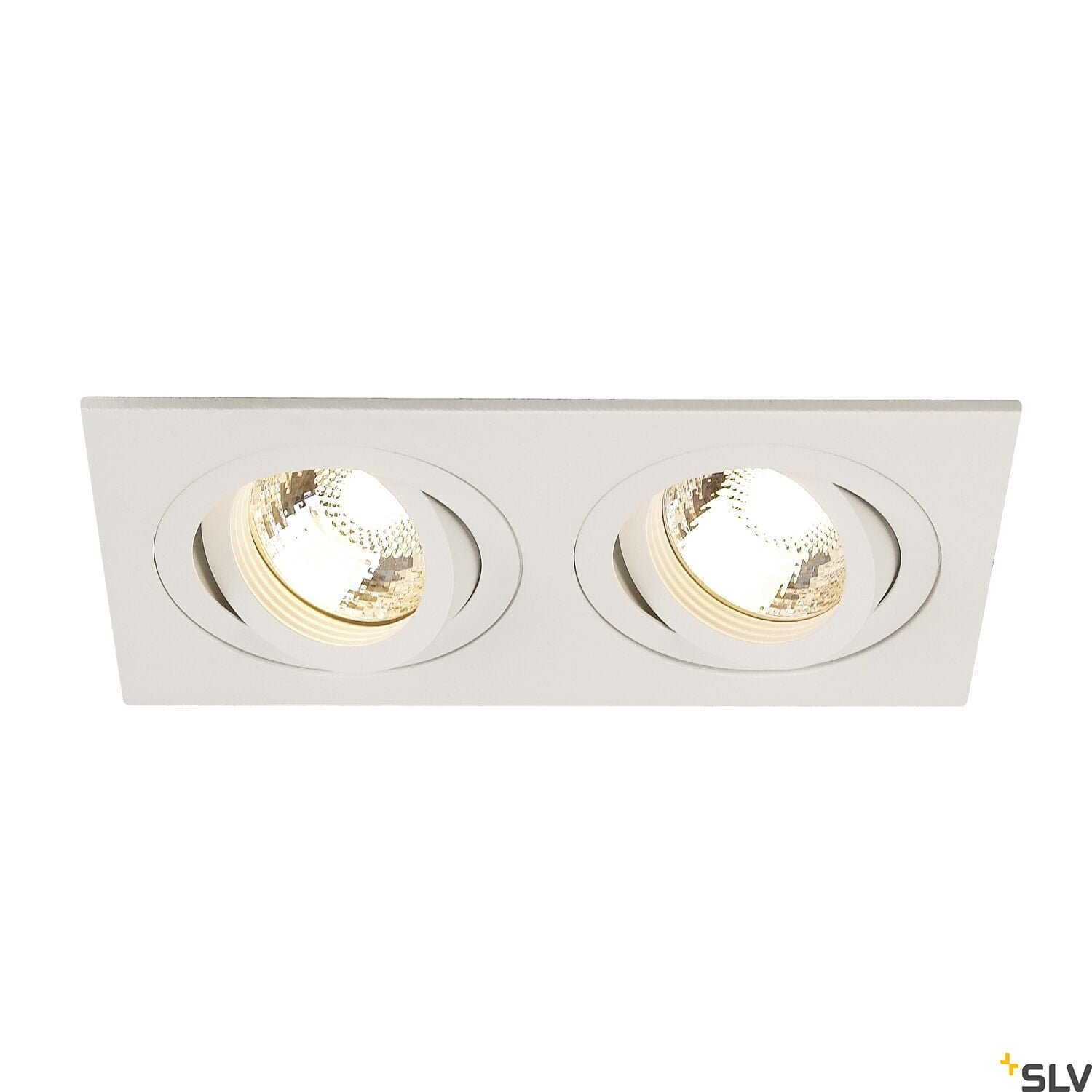 NEW TRIA 155, Einbauleuchte, zweiflammig, QPAR51, rechteckig, weiß, max. 100W, inkl. Clipfedern Direkt NEW TRIA 155, Einbauleuchte, zweiflammig, QPAR51, rechteckig, weiß, max. 100W, inkl. Clipfedern Direkt