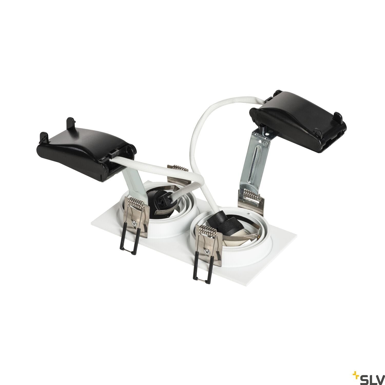 NEW TRIA 155, Einbauleuchte, zweiflammig, QPAR51, rechteckig, weiß, max. 100W, inkl. Clipfedern Direkt 2 NEW TRIA 155, Einbauleuchte, zweiflammig, QPAR51, rechteckig, weiß, max. 100W, inkl. Clipfedern Direkt 2