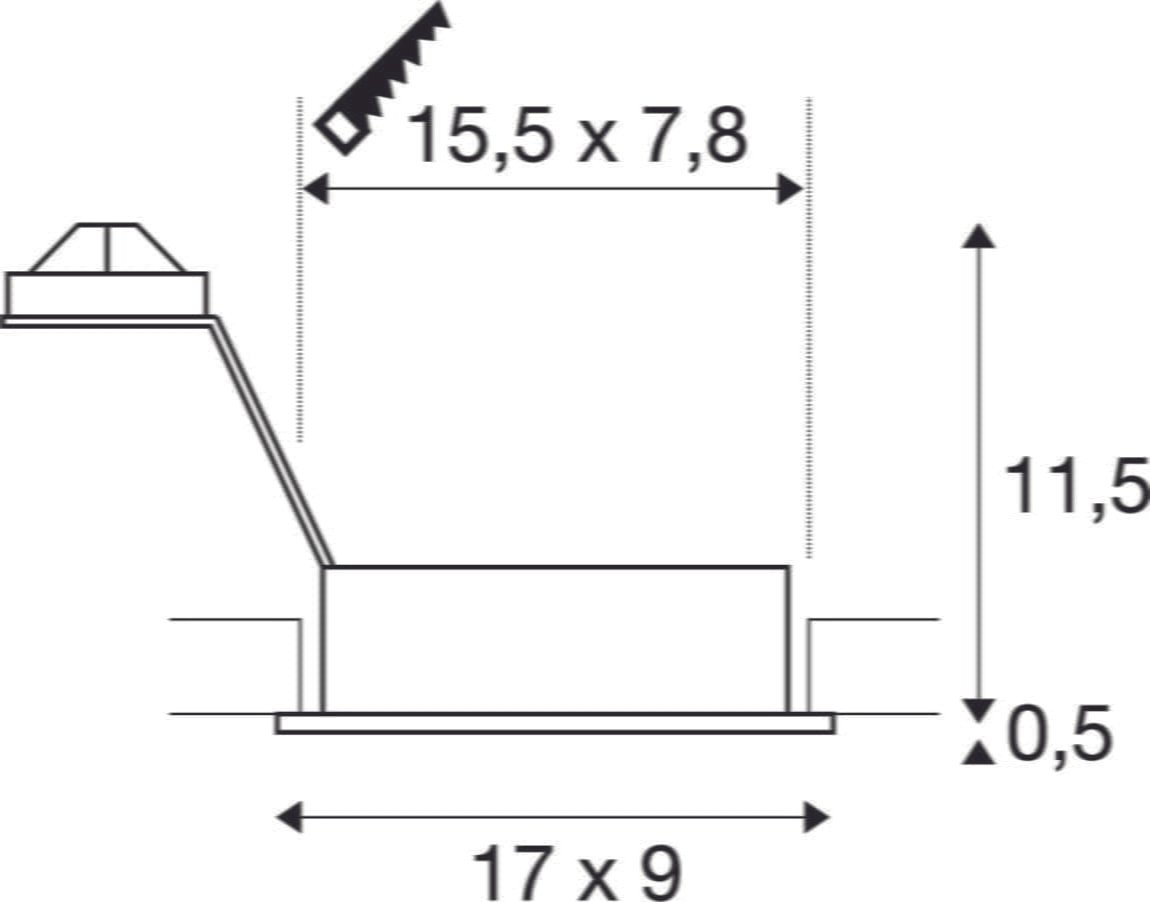 NEW TRIA 155, Einbauleuchte, zweiflammig, QPAR51, rechteckig, weiß, max. 100W, inkl. Clipfedern Direkt 6 NEW TRIA 155, Einbauleuchte, zweiflammig, QPAR51, rechteckig, weiß, max. 100W, inkl. Clipfedern Direkt 6