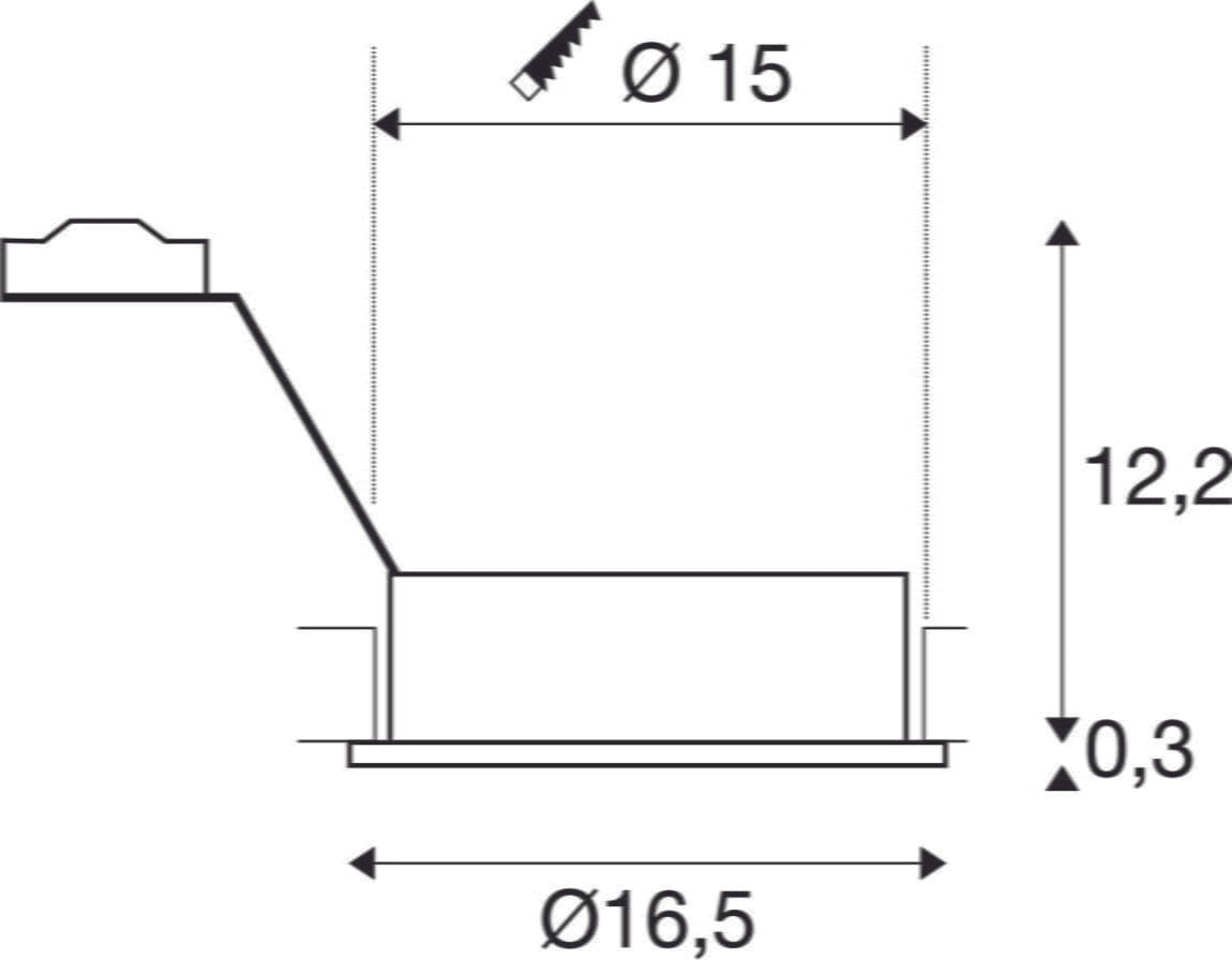 NEW TRIA 150, Einbauleuchte, einflammig, QPAR111, rund, weiß matt, max. 75W, inkl. Blattfedern 3