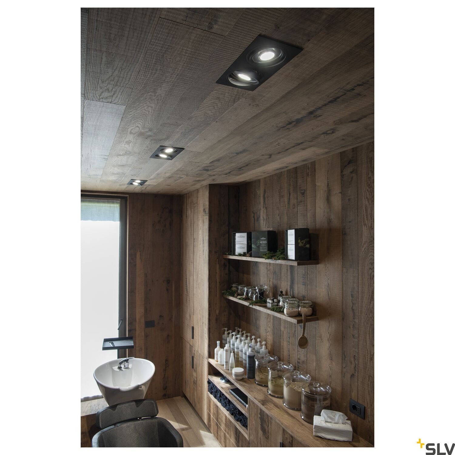 NEW TRIA 300, Einbauleuchte, zweiflammig, QPAR111, rechteckig, schwarz matt, max. 150W, inkl. Clipfedern 3