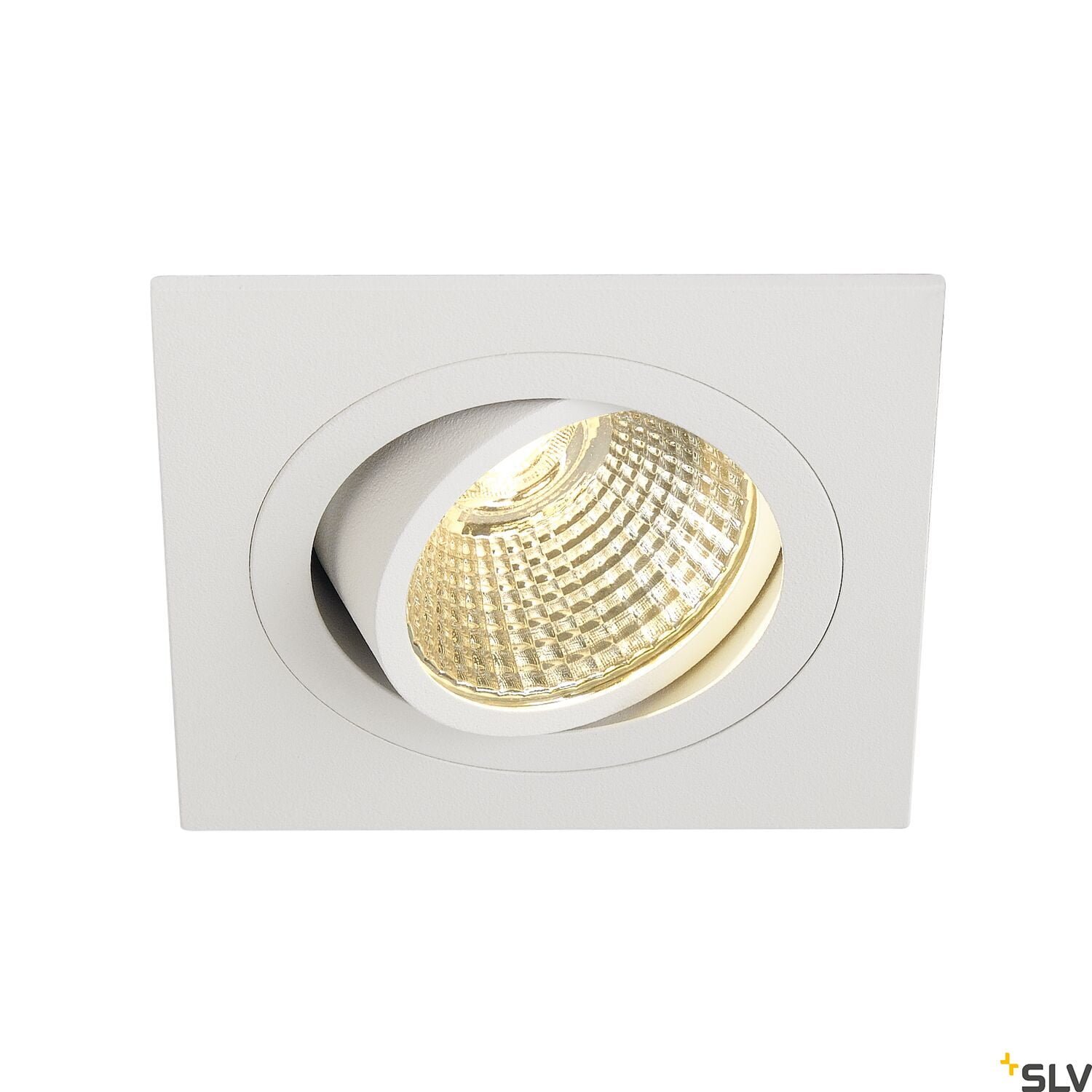 NEW TRIA 77, Einbauleuchte, einflammig, LED, 2700K, eckig, weiß, 38°, 9,1W, inkl. Treiber, Clipfedern